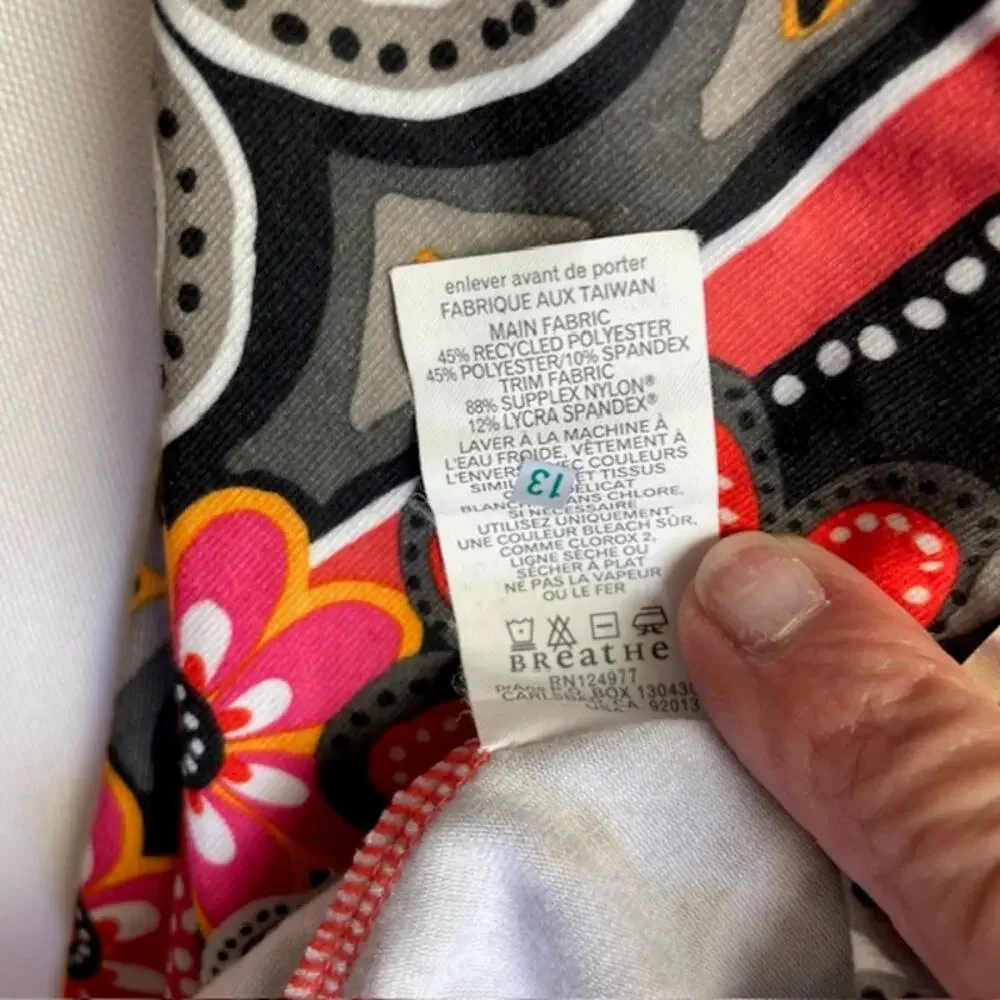 prAna Coral Malibu Shiloh Top L Shelf Bra Paisley Floral Yoga Activewear Workout - Picture 7 of 9